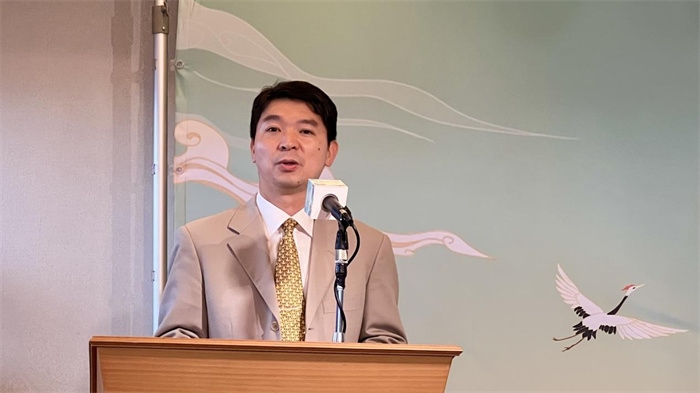 中國駐東京旅游辦事處主任歐陽安致辭。中國駐東京旅游辦事處供圖