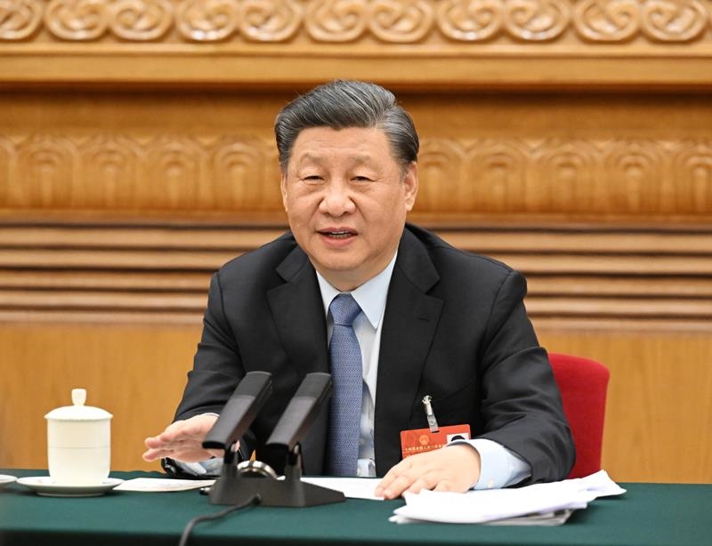 2023年3月5日，習(xí)近平總書記參加十四屆全國人大一次會議江蘇代表團審議。
