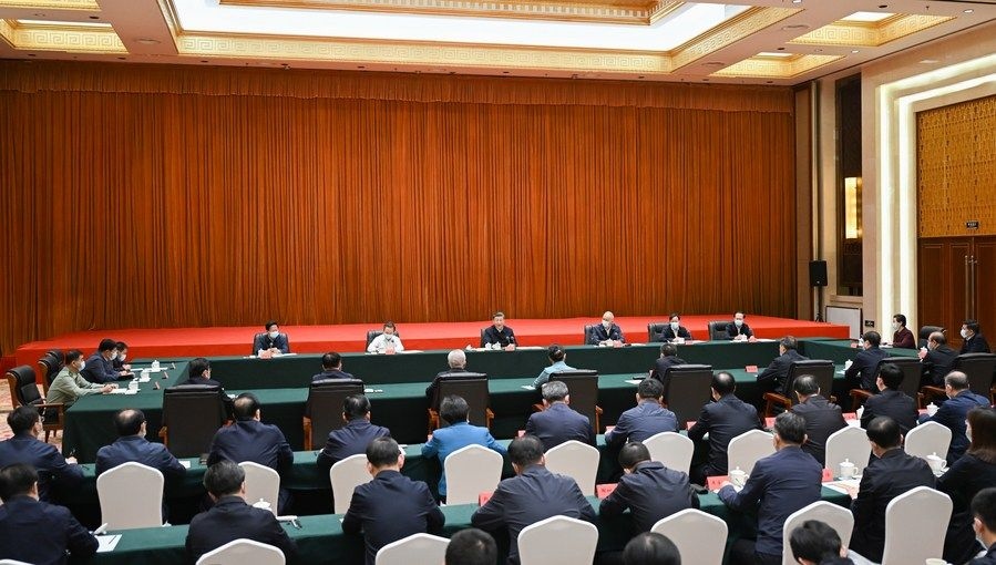 2023年6月8日上午，習近平在呼和浩特聽取內(nèi)蒙古自治區(qū)黨委和政府工作匯報并發(fā)表重要講話。