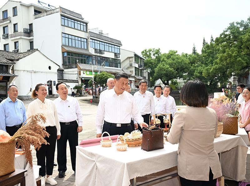 2023年9月20日，習(xí)近平總書記在浙江金華市義烏市后宅街道李祖村考察。