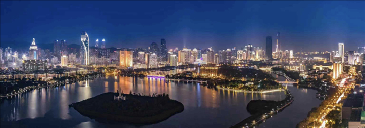 筼筜夜色。（圖源：人民日?qǐng)?bào)）