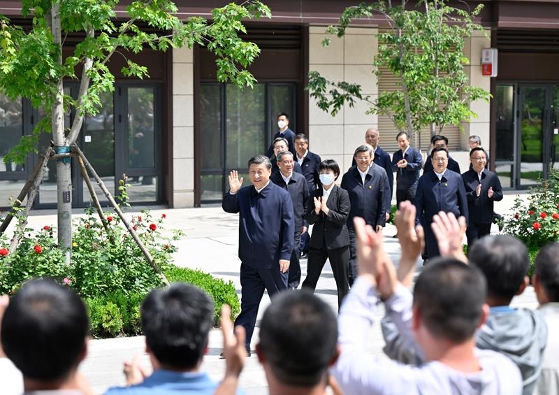 △2023年5月10日，習(xí)近平總書記在河北雄安新區(qū)考察調(diào)研。