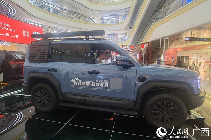 消費(fèi)者在商場(chǎng)選購汽車。人民網(wǎng)記者 陳燕攝