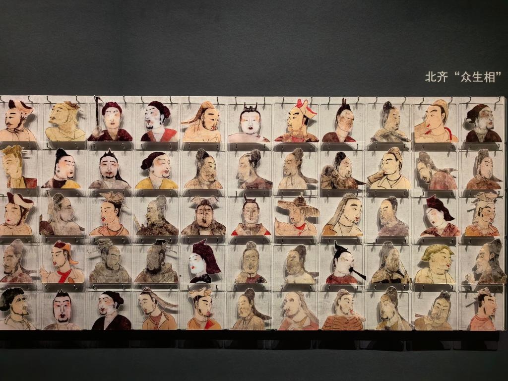 太原北齊壁畫博物館從山西北朝壁畫中提取人物元素展現(xiàn)當時民族融合、文化交流。太原北齊壁畫博物館供圖