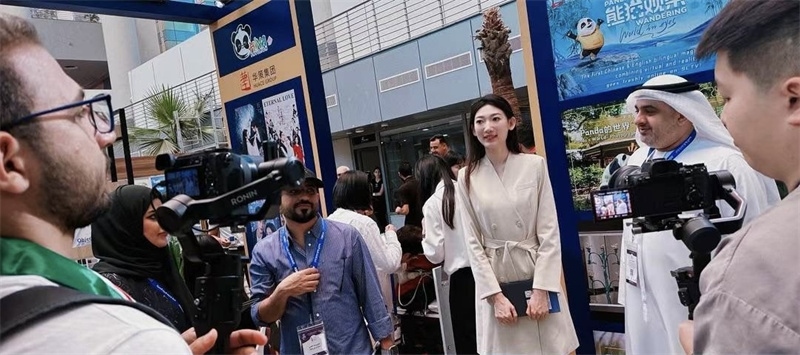 中國聯(lián)合展臺引發(fā)阿拉伯媒體關(guān)注。主辦方供圖