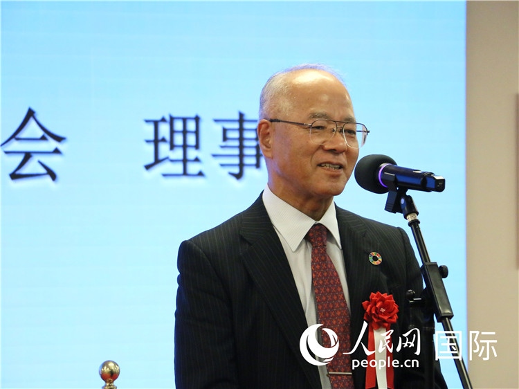 日中協(xié)會理事長瀨野清水致辭。人民網(wǎng) 許可攝