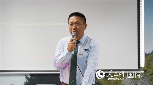 碩豐集團董事長孫曉棟發(fā)言。 人民網 張茜攝