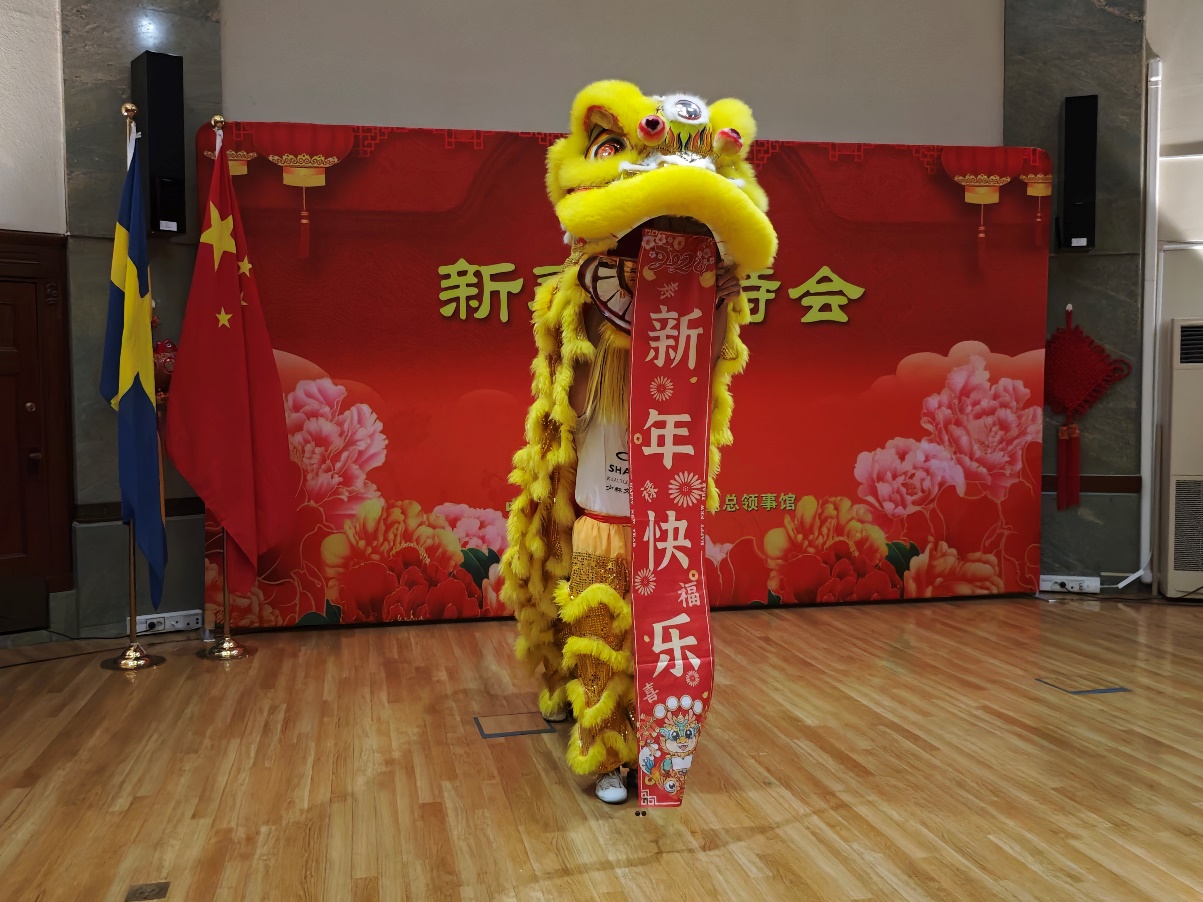 開場舞獅表演。中國駐哥德堡總領(lǐng)館供圖
