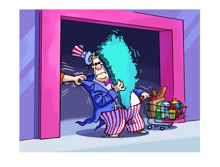 漫畫作者：馬宏亮（人民網(wǎng)版權(quán)圖片，未經(jīng)授權(quán)請勿轉(zhuǎn)載。）