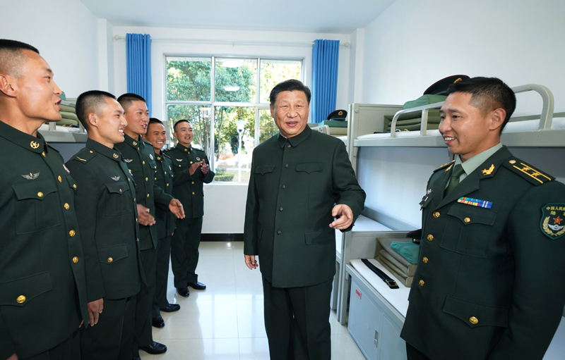2020年1月19日，習(xí)近平主席視察駐云南部隊(duì)，深入邊防一線(xiàn)，看望慰問(wèn)官兵。