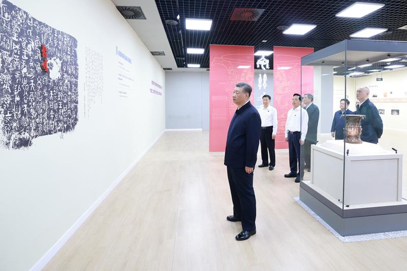 △2024年9月10日，習(xí)近平總書記來到陜西寶雞市參觀寶雞青銅器博物院。